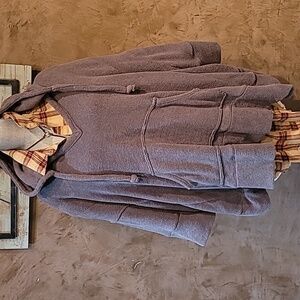Free People Beach Cozy Taupe Hoodie OSFM